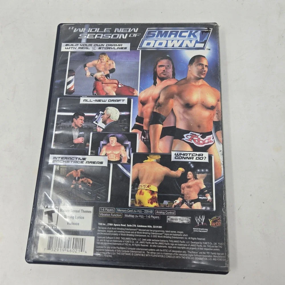 WWE SmackDown Shut Your Mouth Sony PlayStation 2 PS2 Black Label Complete CIB